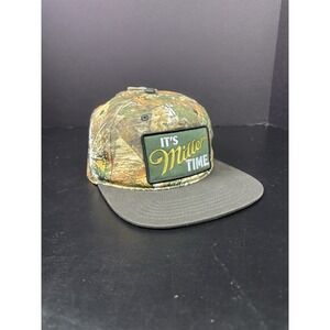 It's Miller Time Trucker Patch Hat Camouflage SnapBack Hat/Cap Ships Fast